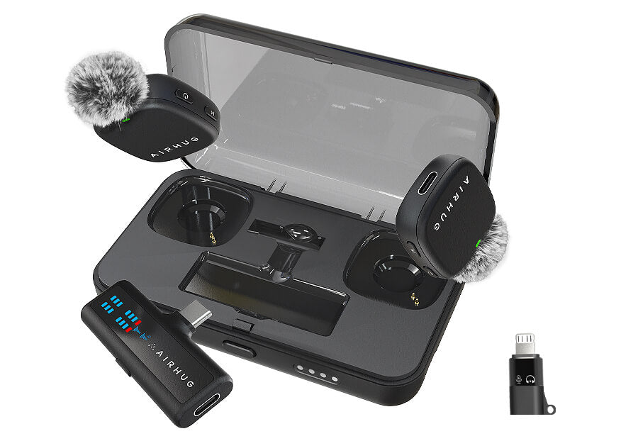 AIRHUG 33: Mini Mic Pro Wireless AI Noise Reduction, Long Standby Time,Plug-and-Play